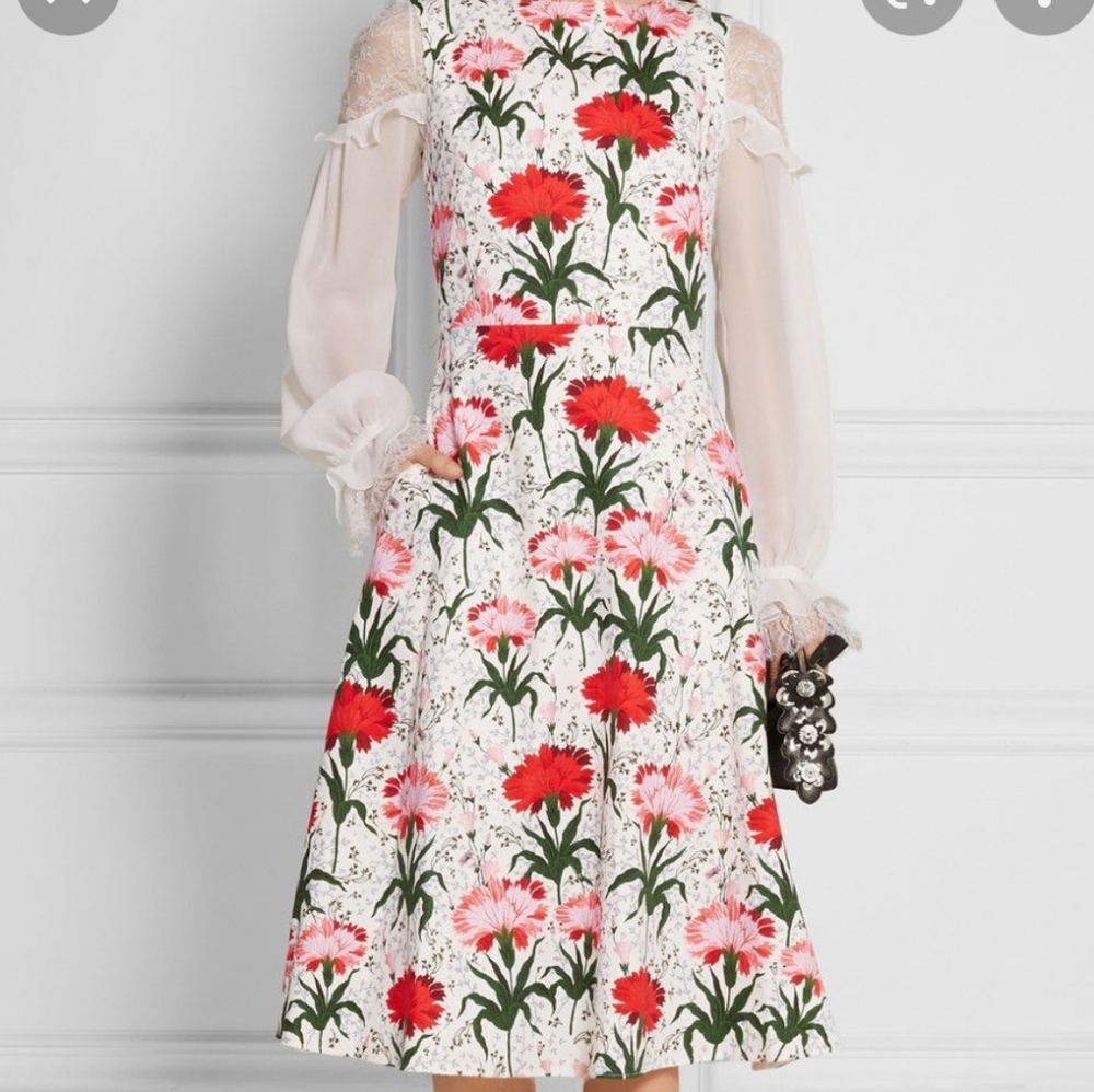 Erdem Women's Maia Carnation-print midi dress